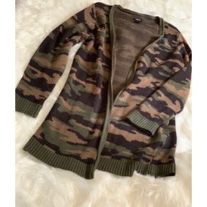 Camouflage Sweater Cardigan